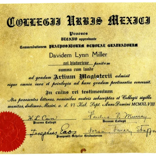 Diploma frame